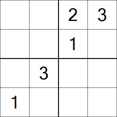 Sudoku 4x4 - Difficile