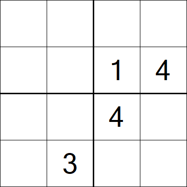Sudoku 4x4 - Difficile