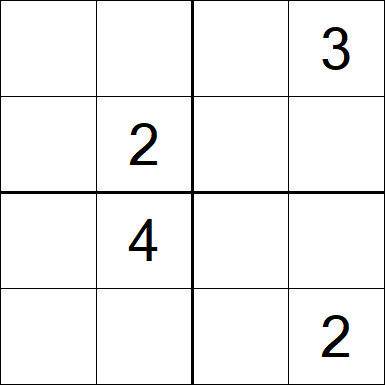 Sudoku 4x4 - Difficile