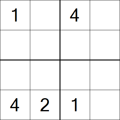 Sudoku 4x4 - Difficile