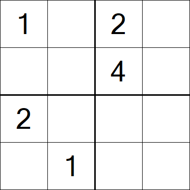Sudoku 4x4 - Difficile