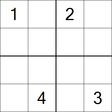 Sudoku 4x4 - Difficile