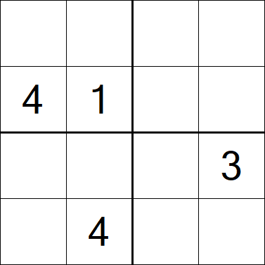 Sudoku 4x4 - Difficile