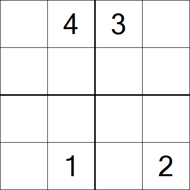 Sudoku 4x4 - Difficile