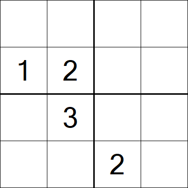 Sudoku 4x4 - Difficile