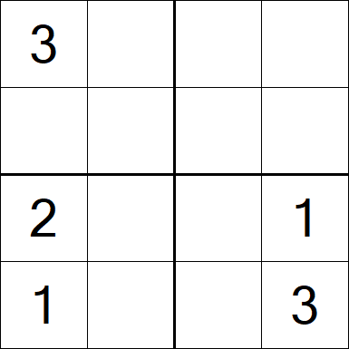 Sudoku 4x4 - Difficile
