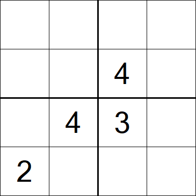 Sudoku 4x4 - Difficile