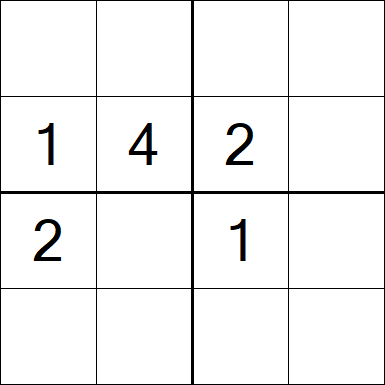 Sudoku 4x4 - Difficile
