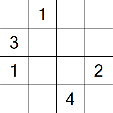 Sudoku 4x4 - Difícil