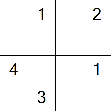 Sudoku 4x4 - Hard
