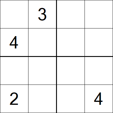 Sudoku 4x4 - Hard