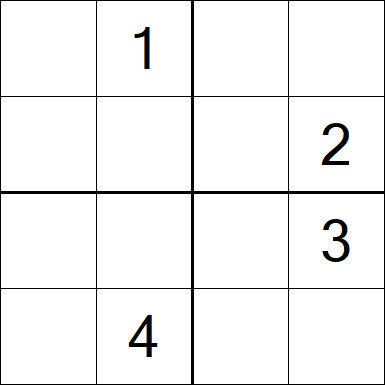 Sudoku 4x4 - Schwierig