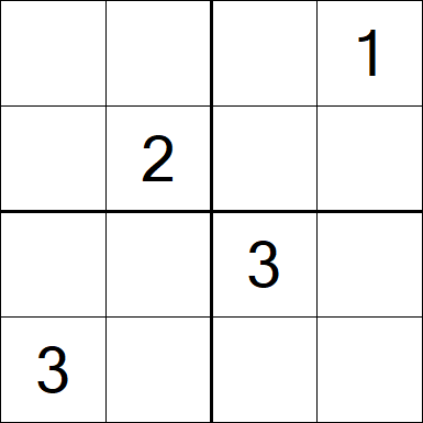 Sudoku 4x4 - Difícil