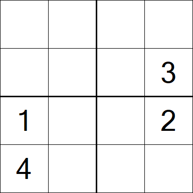 Sudoku 4x4 - Difícil