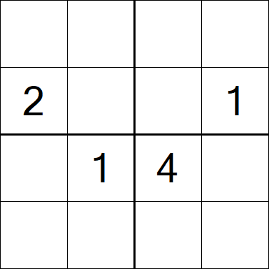 Sudoku 4x4 - Hard