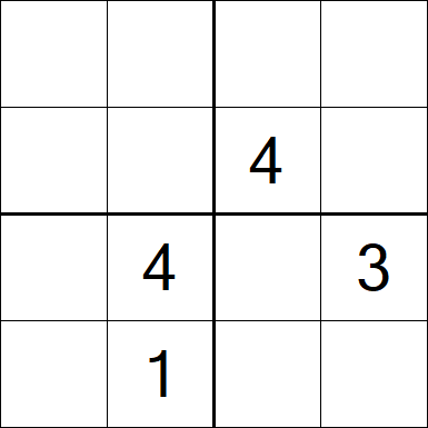 Sudoku 4x4 - Hard
