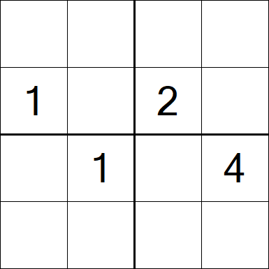 Sudoku 4x4 - Difícil