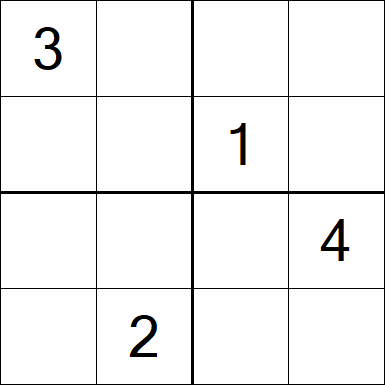 Sudoku 4x4 - Hard