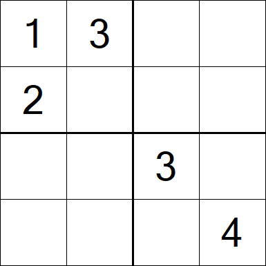 Sudoku 4x4 - Hard