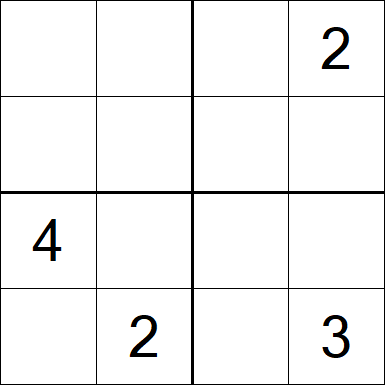 Sudoku 4x4 - Hard