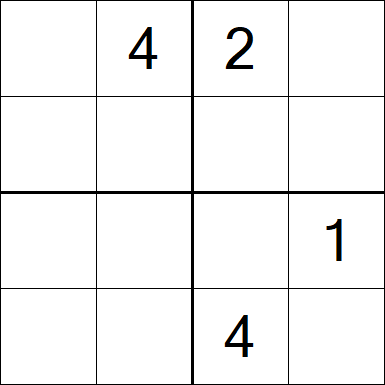 Sudoku 4x4 - Hard