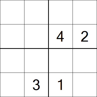 Sudoku 4x4 - Hard