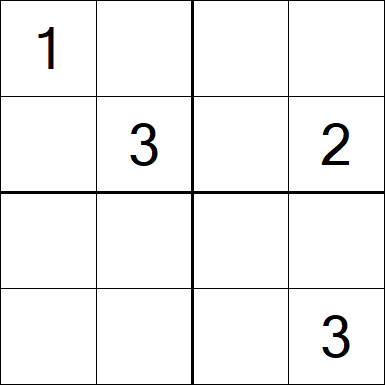 Sudoku 4x4 - Hard
