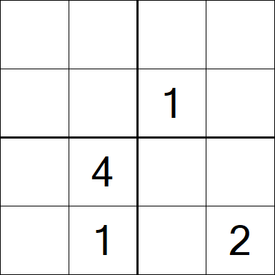 Sudoku 4x4 - Hard