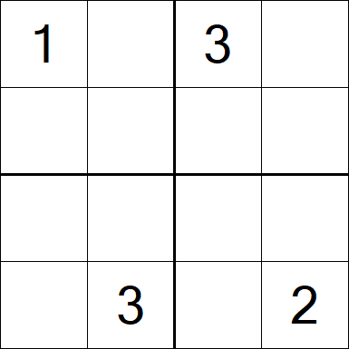 Sudoku 4x4 - Hard