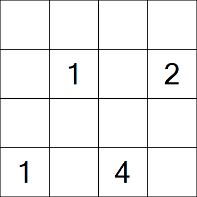Sudoku 4x4 - Hard