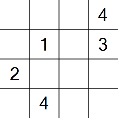 Sudoku 4x4 - Hard