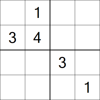 Sudoku 4x4 - Hard