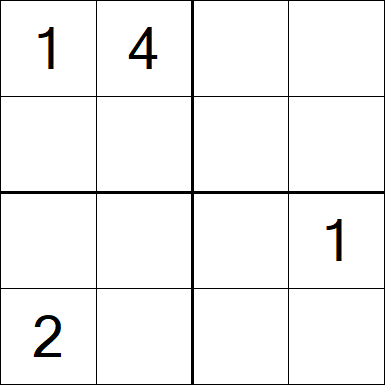 Sudoku 4x4 - Hard