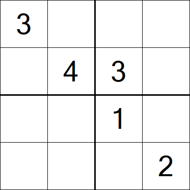 Sudoku 4x4 - Hard