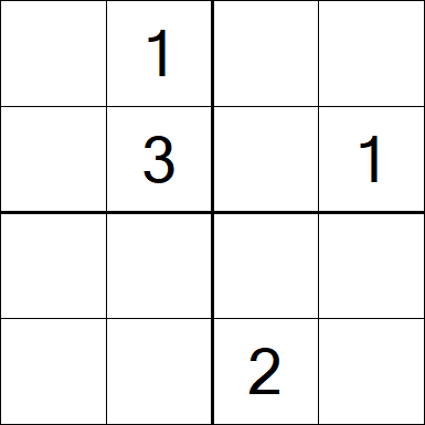 Sudoku 4x4 - Difícil