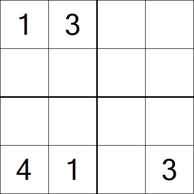 Sudoku 4x4 - Difícil