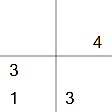 Sudoku 4x4 - Difícil