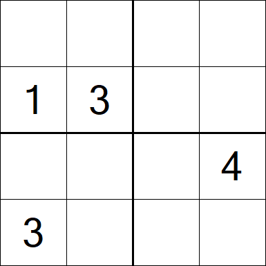 Sudoku 4x4 - Difícil