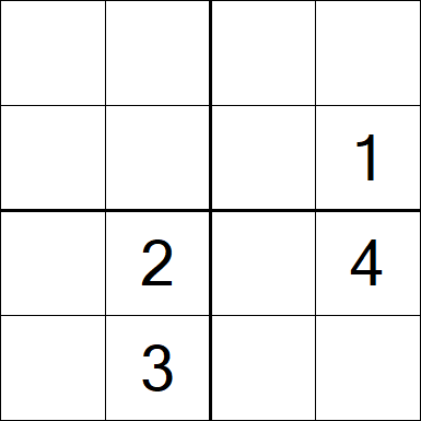 Sudoku 4x4 - Difícil