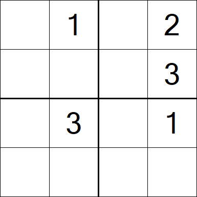 Sudoku 4x4 - Difícil