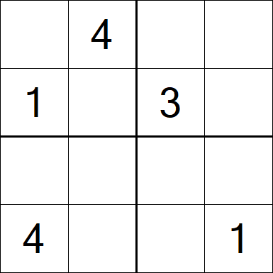 Sudoku 4x4 - Difícil