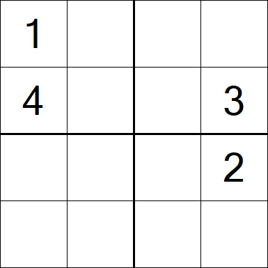 Sudoku 4x4 - Difícil