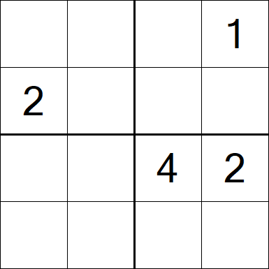 Sudoku 4x4 - Difícil