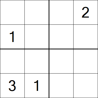 Sudoku 4x4 - Difícil