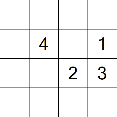 Sudoku 4x4 - Difícil