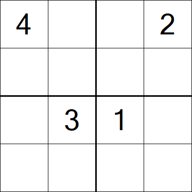 Sudoku 4x4 - Difícil