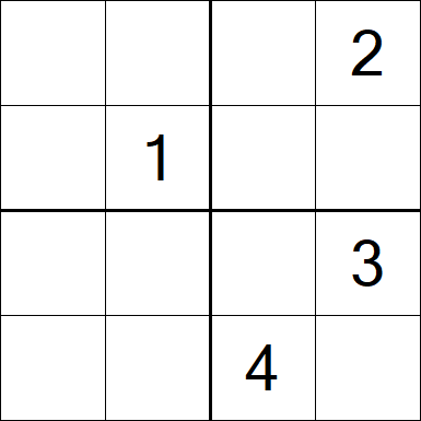 Sudoku 4x4 - Difícil