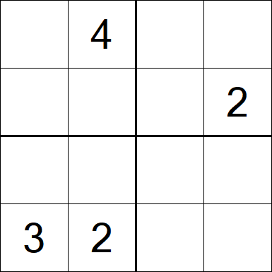Sudoku 4x4 - Difícil