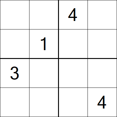 Sudoku 4x4 - Difícil
