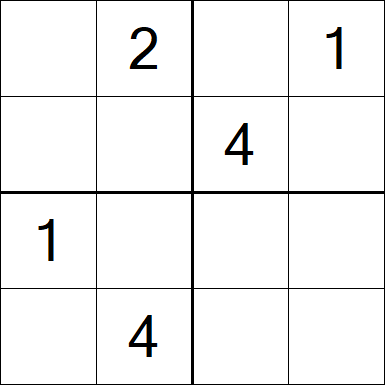 Sudoku 4x4 - Difícil
